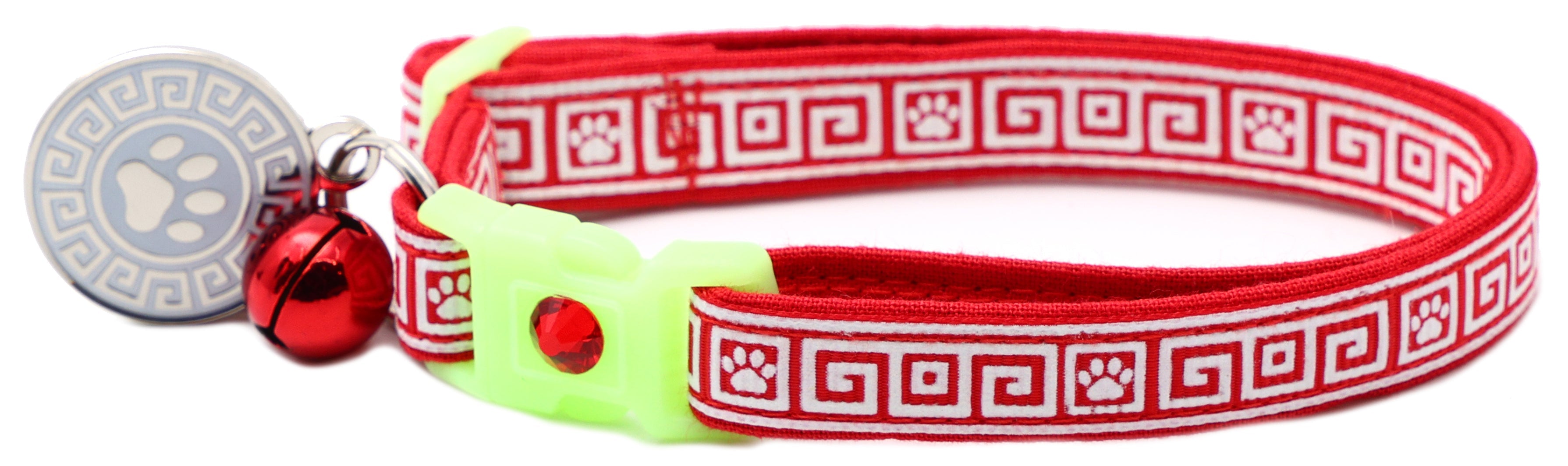 Greek Key Breakaway Cat Collar