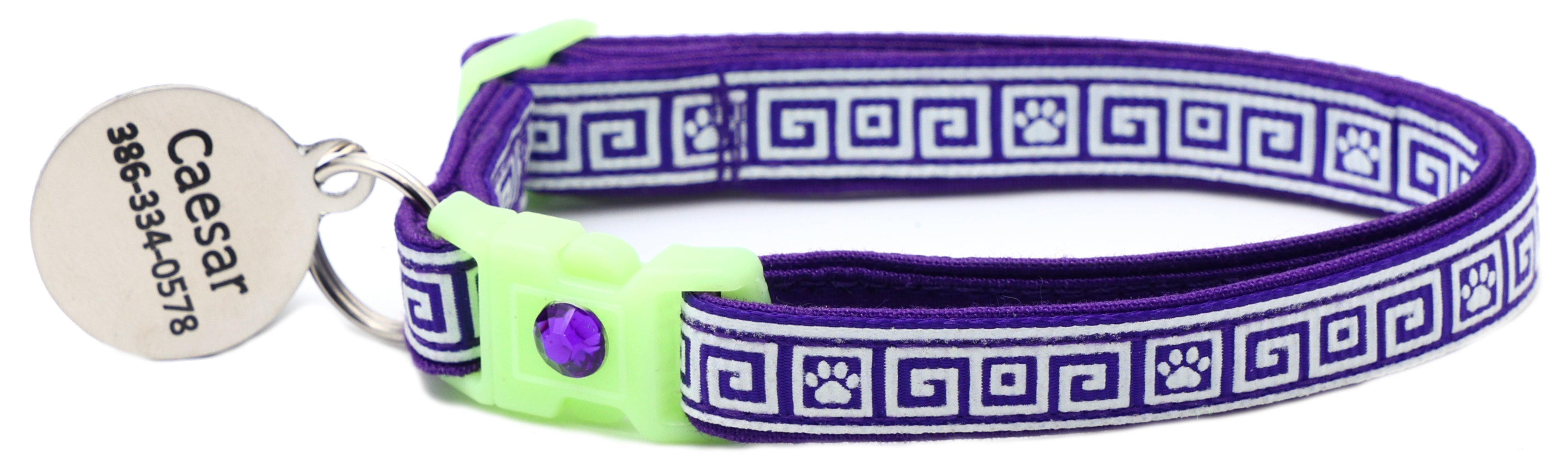 Greek Key Breakaway Cat Collar