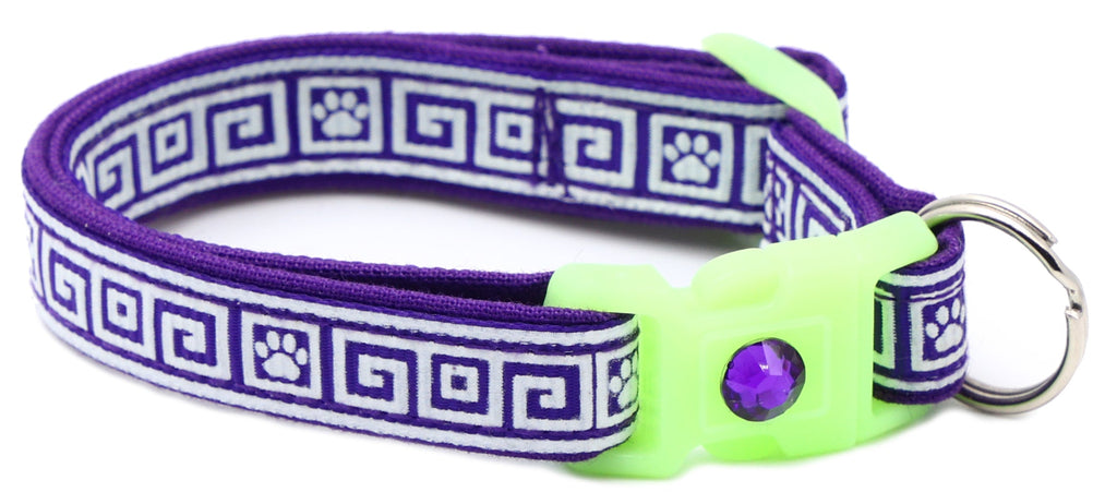 Greek Key Breakaway Cat Collar