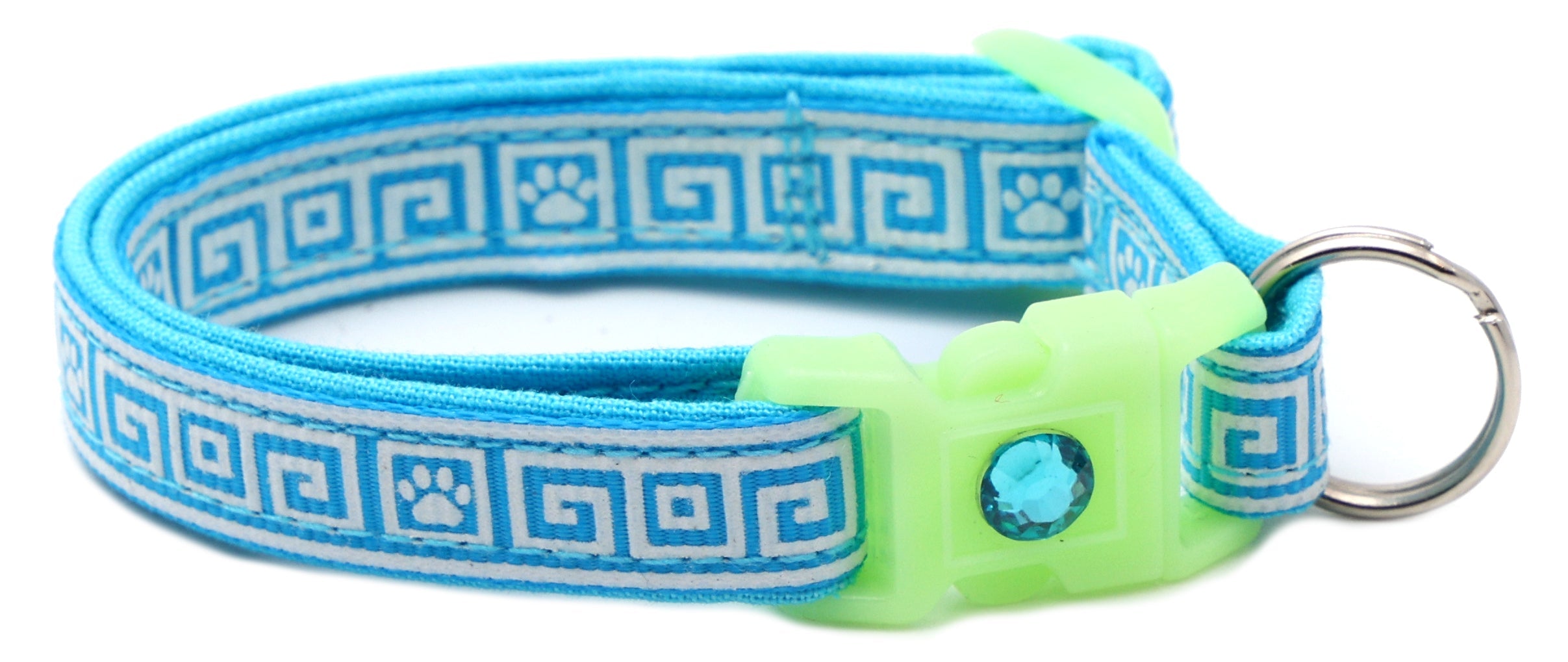 Greek Key Breakaway Cat Collar